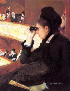 メアリー・カサット Painting - フランセでのスケッチ 別名「オペラ座で」母親の子供たち メアリー・カサット